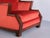 Art Deco Cubist Armchair in Vermilion Mohair Velvet and Maple, Belgium, 1920s For Sale - Image 15 of 17
