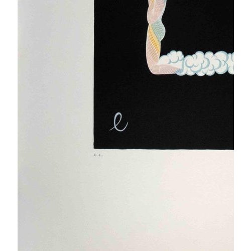 Contemporary Erté, Letter E, 1976, Lithograph For Sale - Image 3 of 4