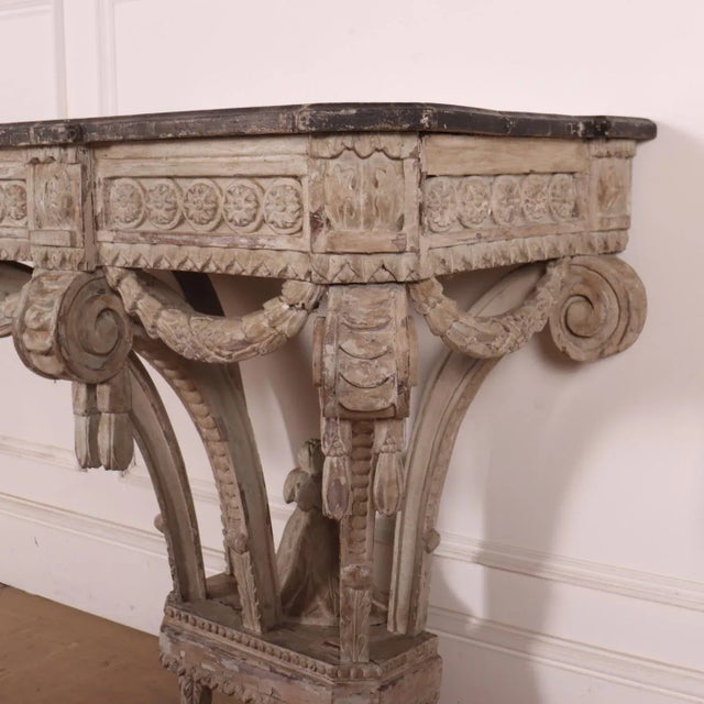 Wood Antique French Console Table, 1700s For Sale - Image 7 of 10