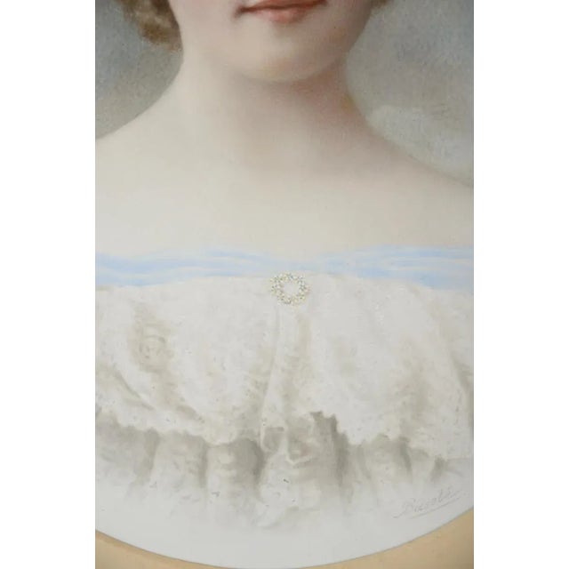 19th Century French "Portrait of Girl" Painting For Sale - Image 5 of 10