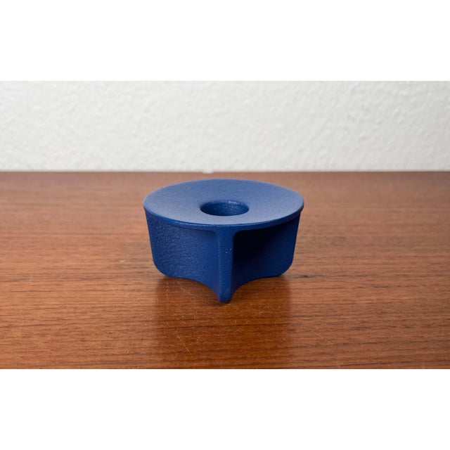 Danish Blue Cast Iron Candleholder from Normann Copenhagen For Sale - Image 11 of 16