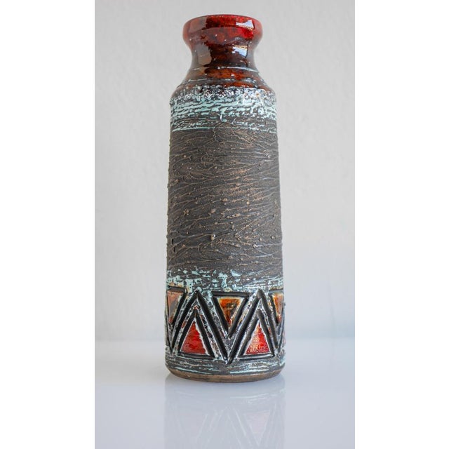 Red Mid-Century Modern Scandinavian Pottery Vases from Tilgmans, Sweden, Set of 2 For Sale - Image 8 of 13