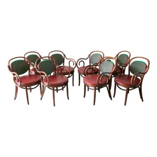 Vintage Cafe Armchairs by Shelby Williams Industries in the Style of Micheal Thonet , Set of 8 For Sale