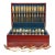 1990s Baroque by Godinger Gold Plated 65-Pc Flatware Set (Service for 12 With Serving Pieces and Chest) Vintage For Sale