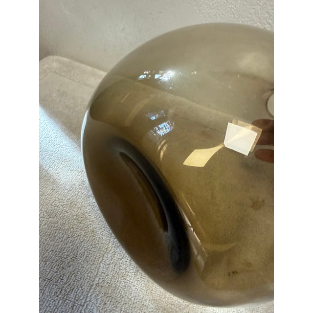 1950s Kjell Blomberg “Blomkulla“ for Gullaskruf, Sweden Amber Colored Glass Carafe 11” For Sale In New York - Image 6 of 6