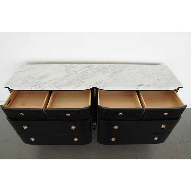 Frontgate Regency Bow Front 8-Drawer Dresser, A Pair For Sale - Image 13 of 18