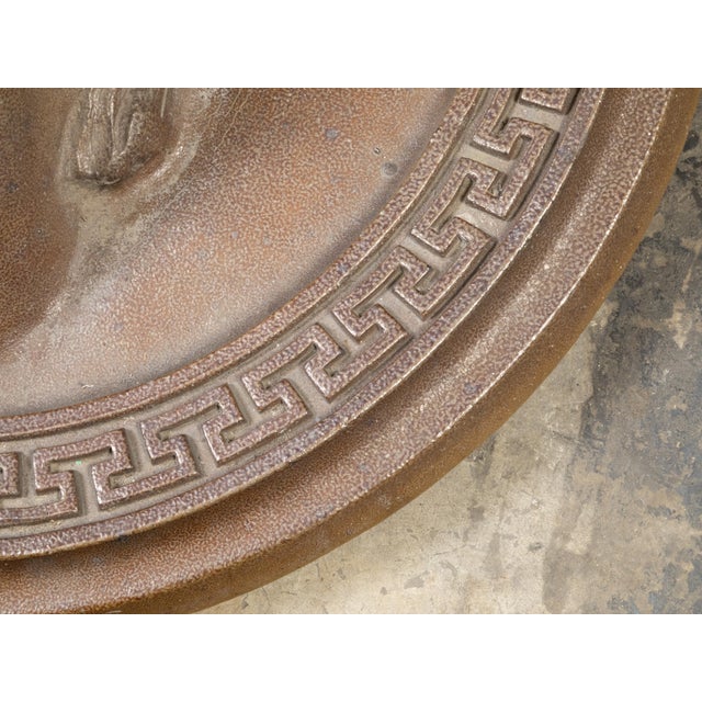 English Victorian 19th Century Terracotta Horse Head with Greek Key Frieze For Sale In Atlanta - Image 6 of 9