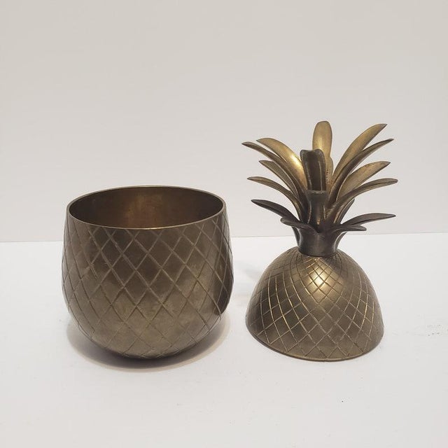 Vintage Brass Metal Pineapple Candle Holder or Box Chairish