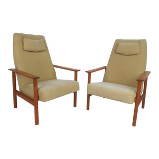 Vintage Modern Folke Ohlsson Style Lounge Chairs - a Pair For Sale