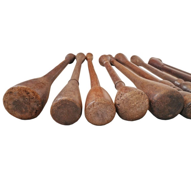 Early 20th Century Anique Old African Rustic Wooden Pounder Stick For Sale - Image 5 of 7