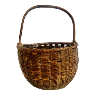Antique American Gathering Basket For Sale