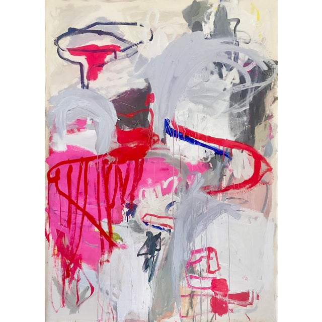 2020s Contemporary Abstract Acrylic on Canvas "Arbeidsglaede" by Macha Poynder For Sale - Image 5 of 5