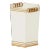 Oliver Wastebasket - White/Gold For Sale