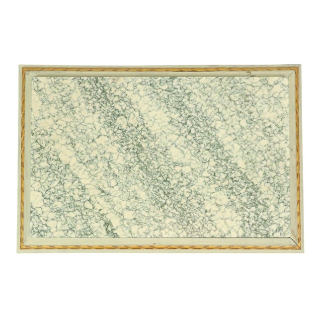 Antique Louis XVI Gilded Console Side Table in Green Marble, 1890s For Sale - Image 4 of 18