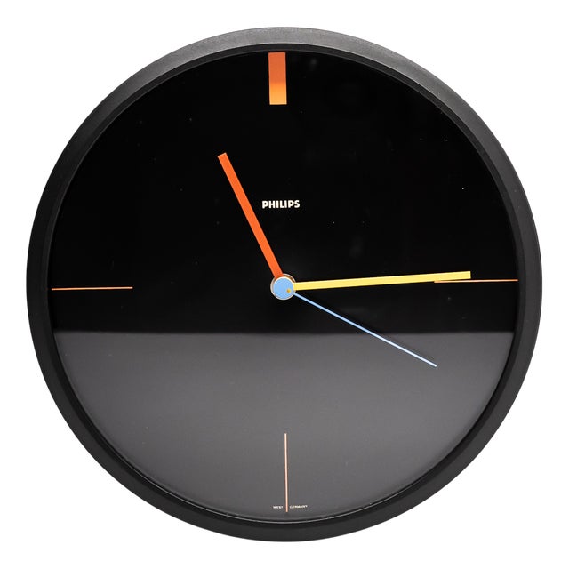 Vintage Wall Clock from Philips, 1980s For Sale
