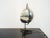 Metal Table Lamp with Triangular Glass Light on Tripod Stand, 1970s For Sale - Image 3 of 6