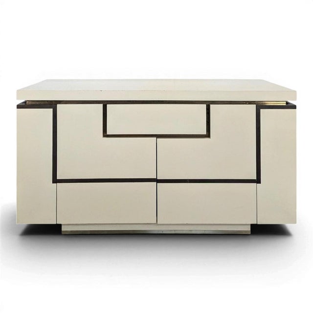 White Lacquered Sideboard by Jean Claude Mahey for Roche Bobois For Sale - Image 9 of 9