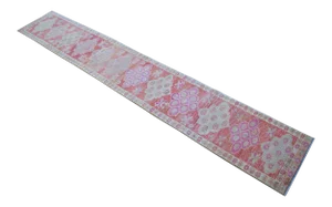 Kurdish Herki Hand-Knotted Distressed Runner Low Pile Hallway Decor