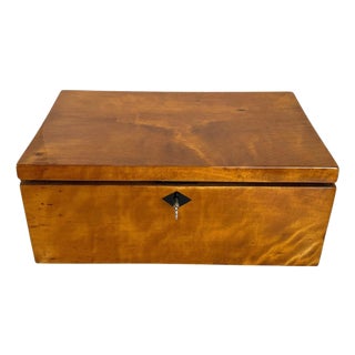 Late Biedermeier Box in Solid Birch, Northern Germany, 1840 For Sale