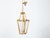 Mid 20th Century Art Nouveau Style Gilt Metal Three-Light Lantern with Subtle Scrolling Effects For Sale - Image 5 of 12
