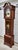 Traditional Mahogany Grandmother Clock Vintage Mechanical Embossed Dial For Sale - Image 15 of 18