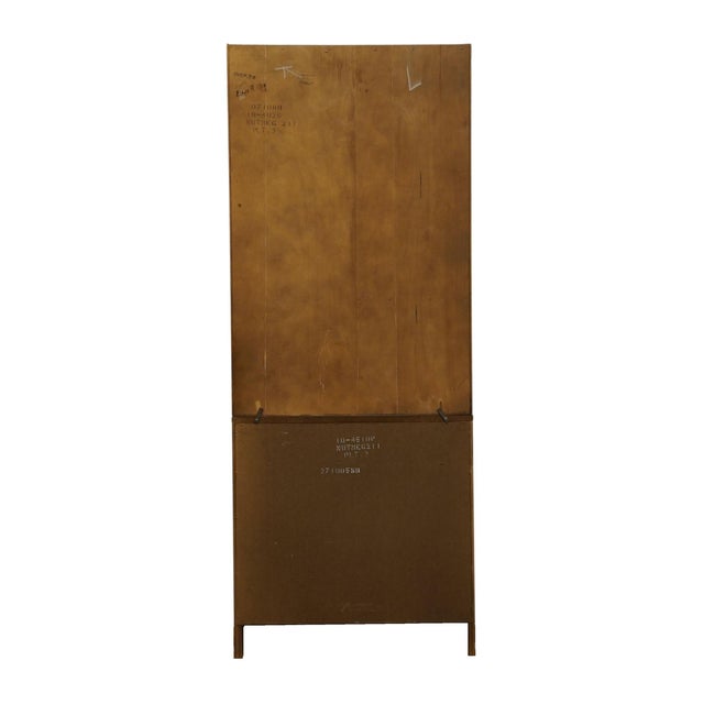 Ethan Allen Heirloom Nutmeg Maple Custom Room Plan CRP 30" Chest W. Bookcase Top 10-4026 / 10-4510p For Sale - Image 11 of 12