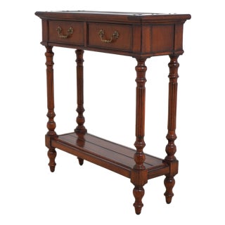 Jonathan Charles Mahogany 2 Drawer Console For Sale