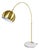 Mid-Century Brass Arc Floor Lamp with Marble Base For Sale