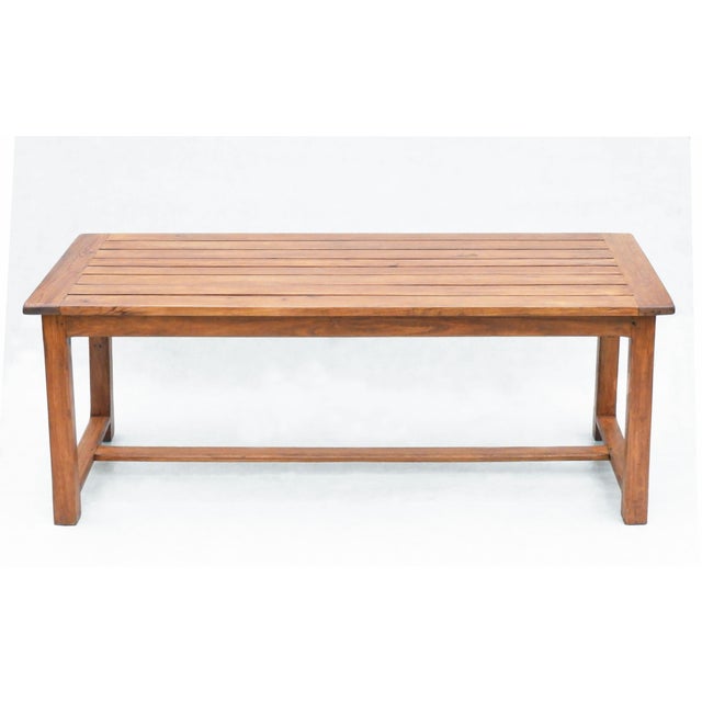 French Provincial Garden Table and Bench, 1980, Set of 2 For Sale - Image 3 of 13