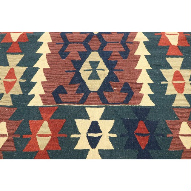 Vintage Persian Shiraz Kilim Rug - 03'01 X 03'07 For Sale - Image 4 of 9