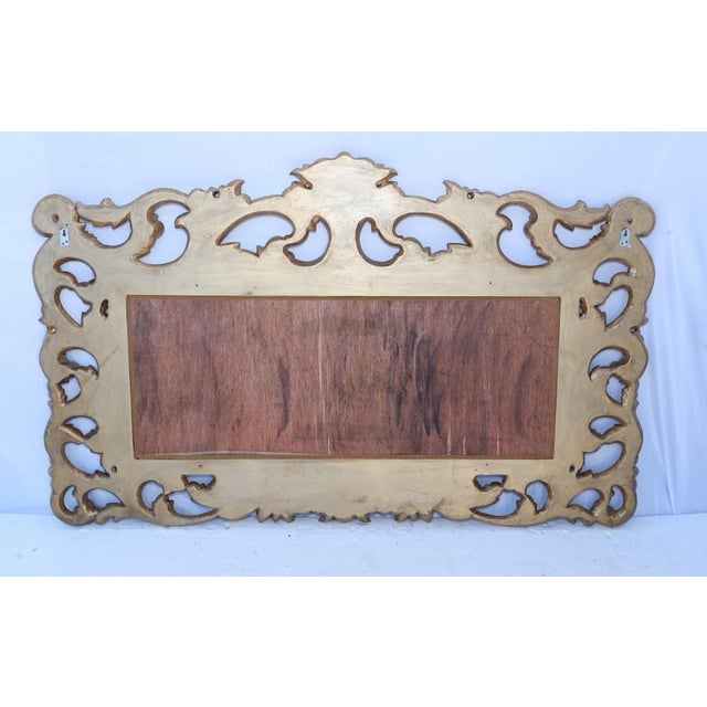 Rococo Mantle Mirror with Carved Gilt Frame For Sale - Image 5 of 8