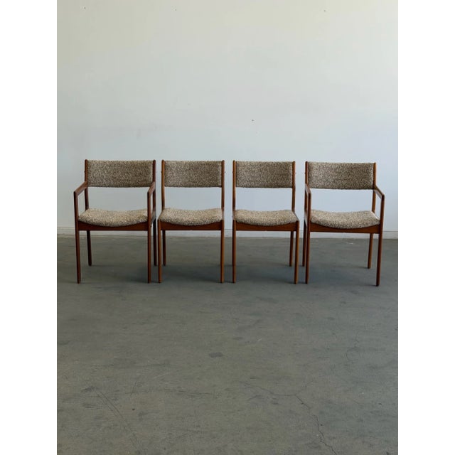 White Vintage Danish Modern Dining Chairs - Set of 4 For Sale - Image 8 of 13