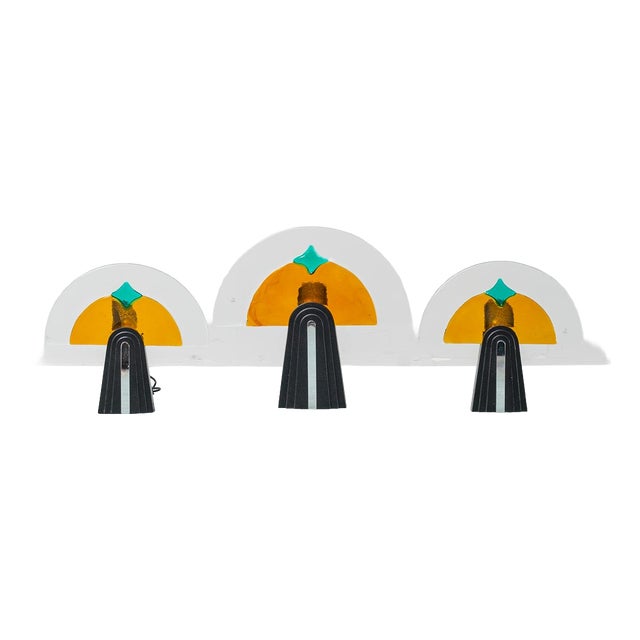 Murano Glass Lamps by Gambarro and Poggi, 1980s, Set of 3 For Sale