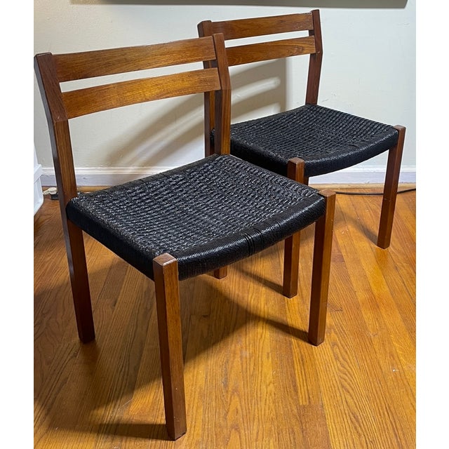 1970s Vintage Niels Otto Møller Model 83 Teak Dining Chairs for j.l. Møllers Møbelfabrik - A Pair For Sale - Image 5 of 7