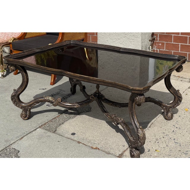 Italian Panache for Michael Taylor Gratelli Coffee Cocktail Table For Sale - Image 3 of 7