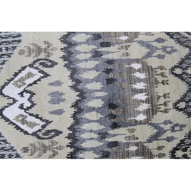 Handwoven Ikat Area Rug - 9′10″ × 13′10″ For Sale - Image 10 of 12