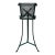 Mid Century French Style Green Metal Mesh Planter & Tripod Plant Stand, in the Manner of Mathieu Matégot, C. 1950s For Sale