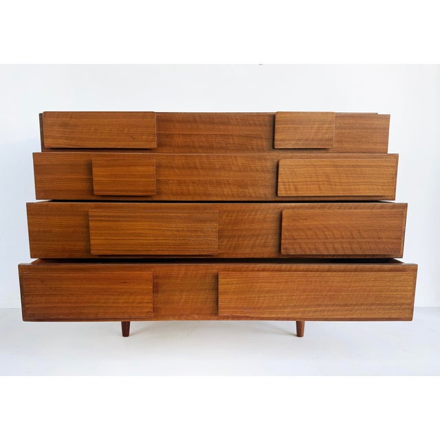 Gio Ponti Singer & Sons Walnut, Rosewood Chest of Drawers Restored Offered for sale is a Gio Ponti for Singer & Sons...