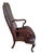 Burgundy Naugahyde Queen Anne Open Armchair - Late 20th Century For Sale - Image 4 of 11