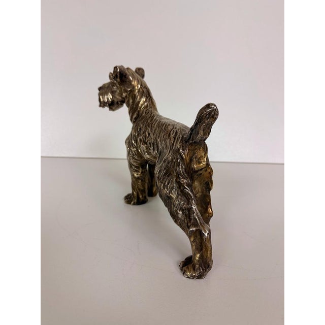 Ceramic, Copper and Silver Schnauzer Dog from Spigarolo, Italy, 1950s For Sale - Image 4 of 13