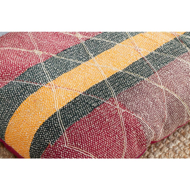 19th Century Antique Earthy Stripe Saami Floor Lounger For Sale - Image 5 of 8