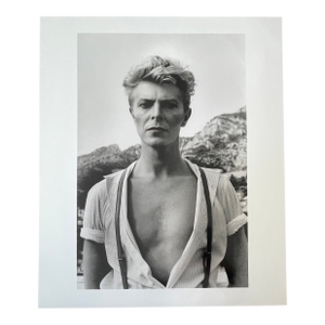 "David Bowie, Monaco 1983" Vintage Silver Gelatin Print by Helmut Newton