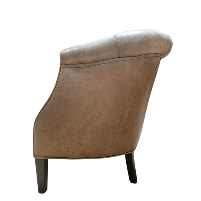 Vintage Chesterfield Leather Club Chairs in Tan Cognac, 1980s, Set of 2 For Sale - Image 4 of 8