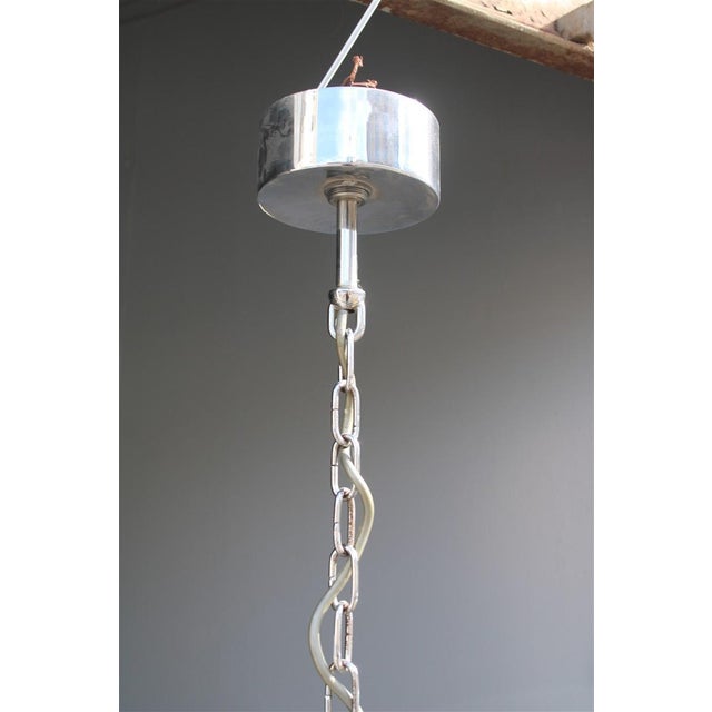 Minimalist Chandelier in Chromed Metal and Acrylic Glass from Sciolari, 1960s For Sale - Image 13 of 17