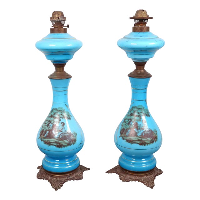 Antique Table Lamps, Set of 2 For Sale