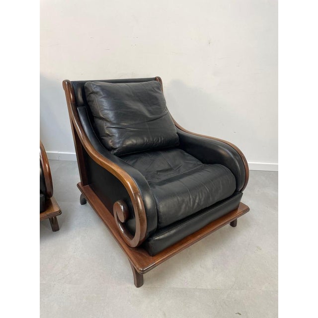 Leather Curly Relax Chair For Sale - Image 5 of 6