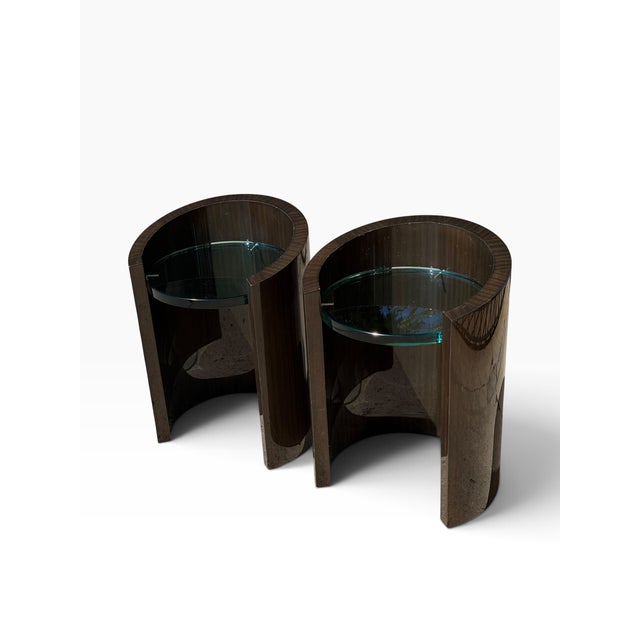 Pair of J. Robert Scott Modernist Macassar Side Tables For Sale In Los Angeles - Image 6 of 8