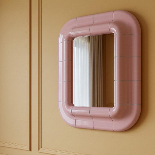 Pink Lolita Mirror in Blush Pink by Tilecito For Sale - Image 8 of 9