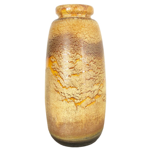 Large Pottery Fat Lava Multi-Color 284-47 Floor Vase attributed to Scheurich, 1970s For Sale