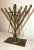 Share Vintage Handmade Brass Copper Signed Brutalist Jewish Judaica Menorah Candelabra For Sale - Image 4 of 16